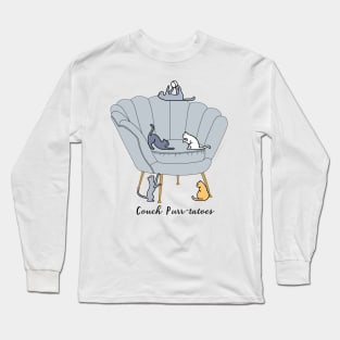 Couch Purr-tatoes Long Sleeve T-Shirt